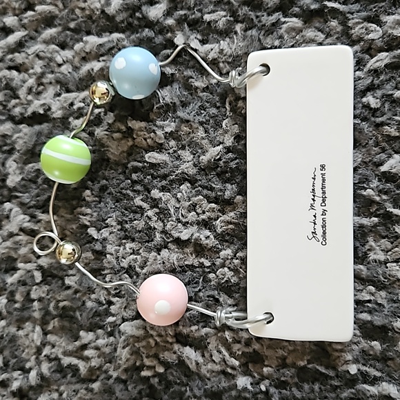 Dept. 56 Sandra Magsamen "Princess" Pink Ceramic Wall Plaque - Picture 2 of 5